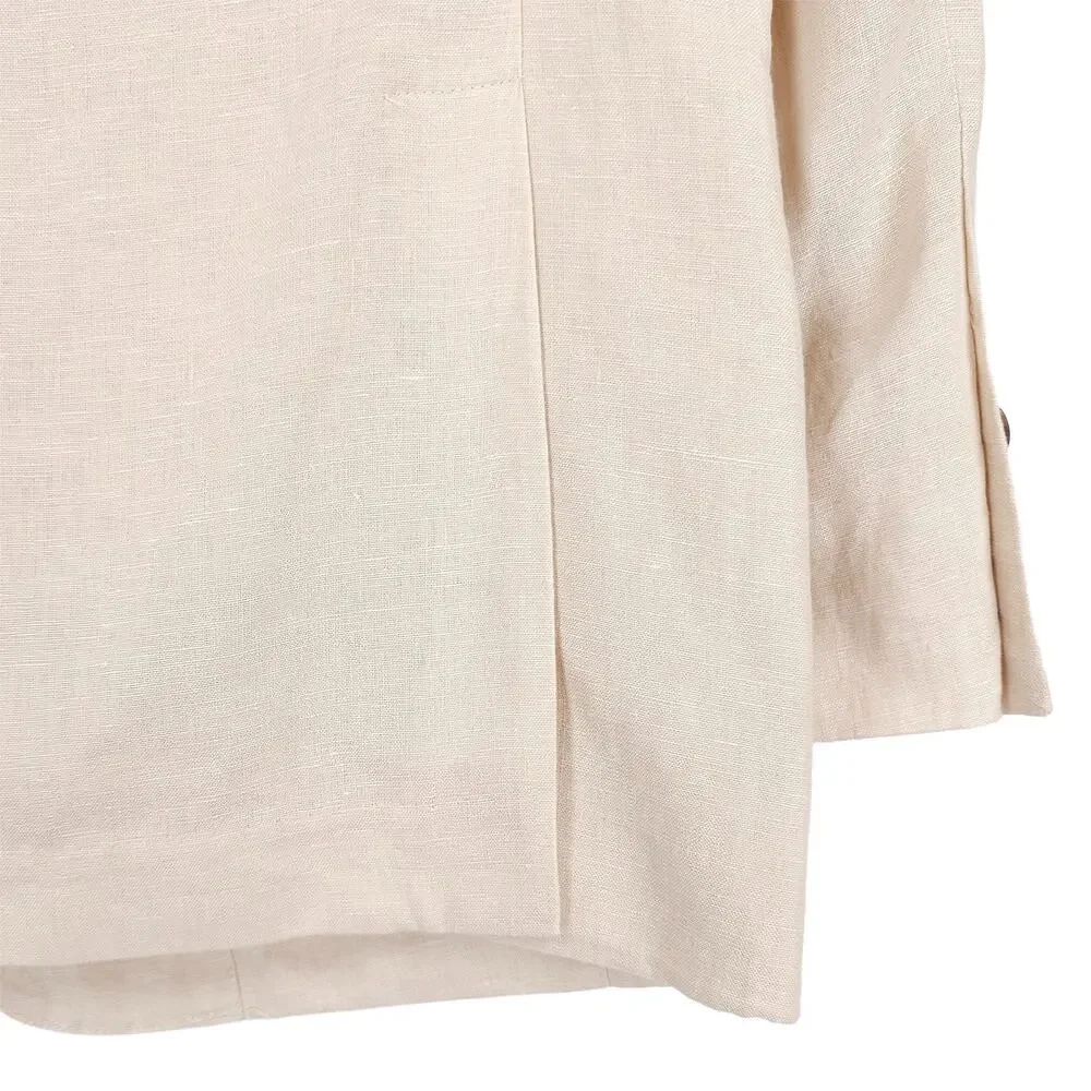 Club Room Luxury Mens Linen Sport Coat Blazer XL Natural Khaki Tan Solid NWT